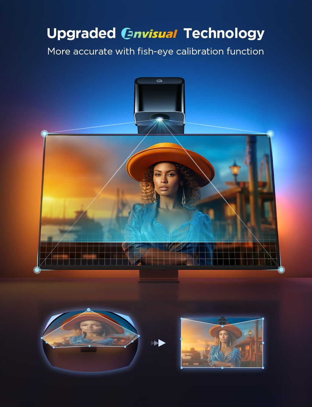 Govee - Envisual TV Backlight 3 Lite - RGBICW - Google/Alexa + Razer Chroma