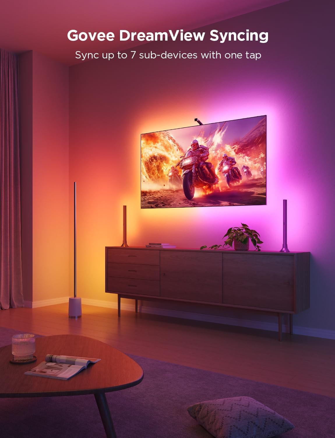 Govee - Envisual TV Backlight 3 Lite - RGBICW - Google/Alexa + Razer Chroma