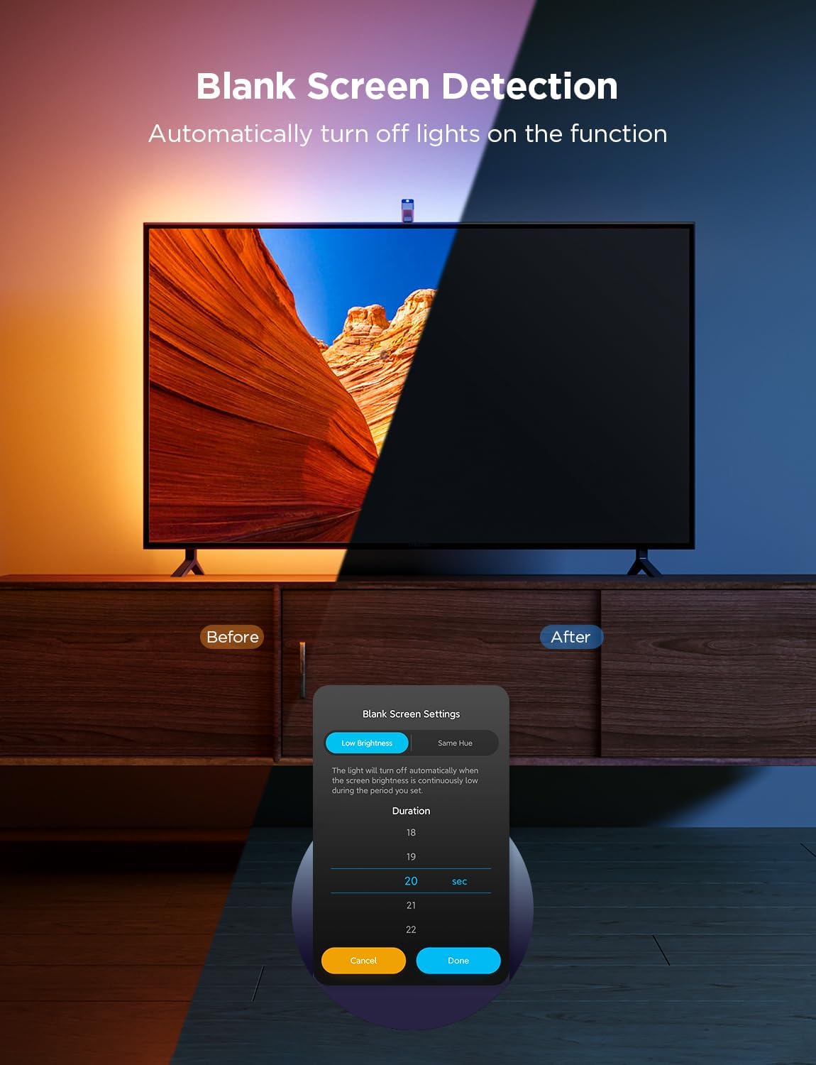 Govee - Envisual TV Backlight 3 Lite - RGBICW - Google/Alexa + Razer Chroma