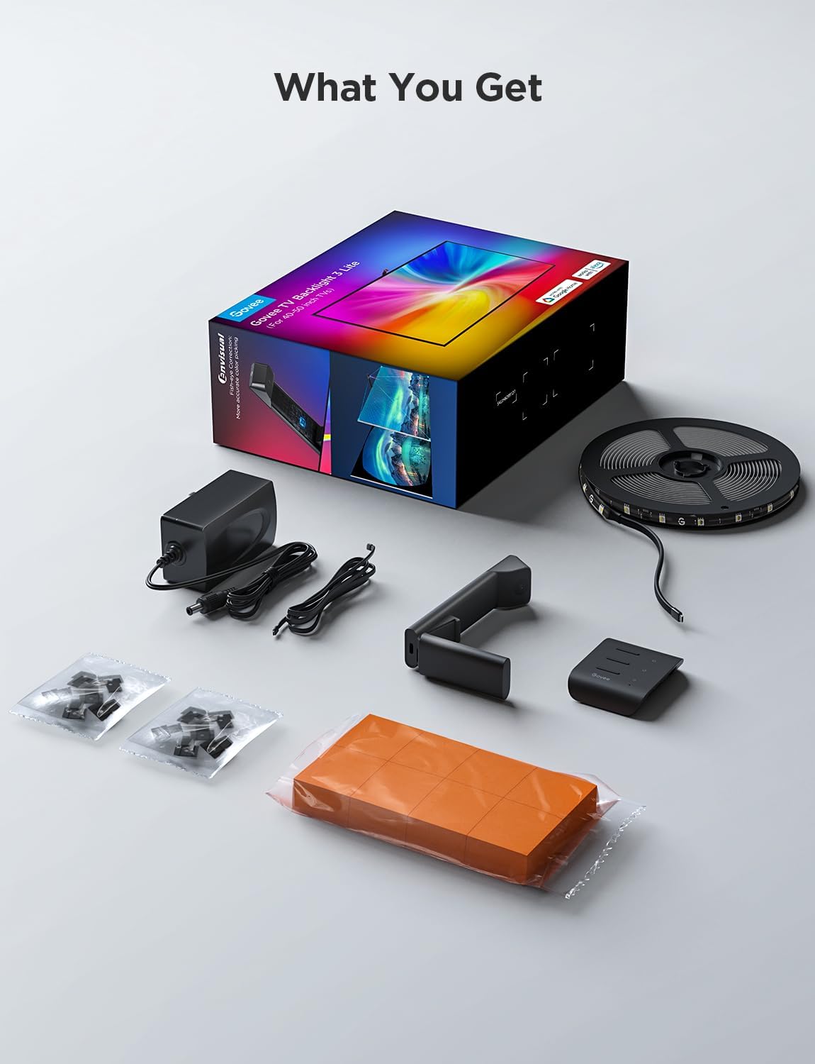 Govee - Envisual TV Backlight 3 Lite - RGBICW - Google/Alexa + Razer Chroma