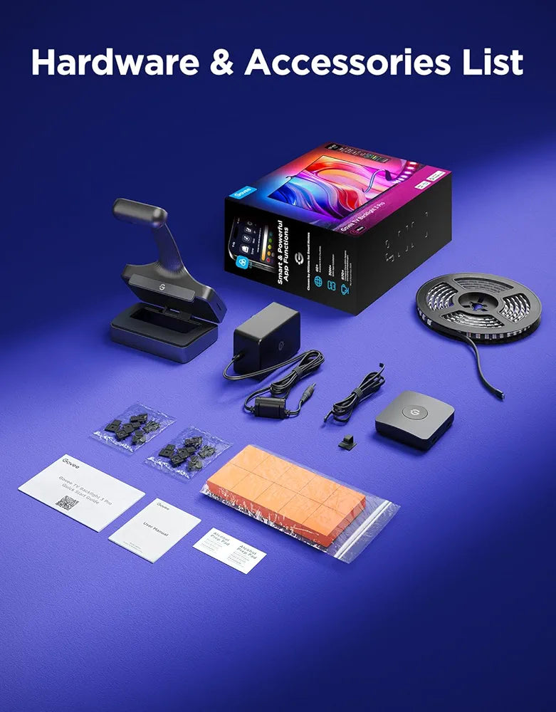 Govee - Envisual TV Backlight 3 Pro- RGBICWW - Google/Alexa + Razer Chroma