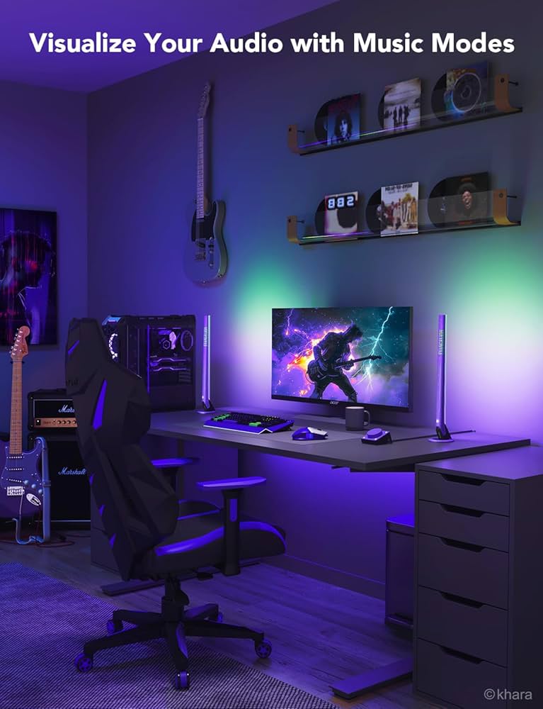 Govee x Evangelion - Smart Gaming Light Bars - RGBICWW - Google/Alexa + Razer Chroma