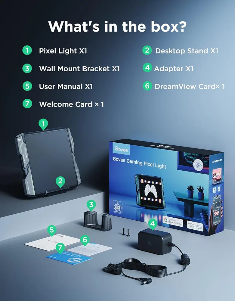 Govee - Gaming Pixel Light - RGBIC - Google/Alexa + Razer Chroma