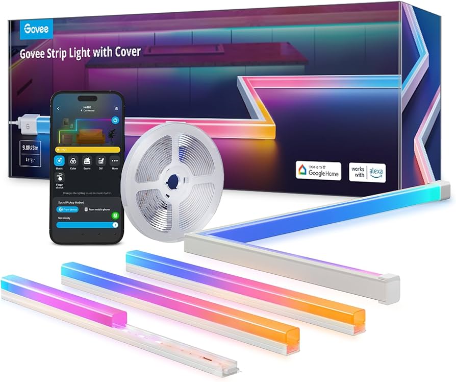 Govee - Smart Glide LED Strips - RGBIC - Google/Alexa + Razer Chroma