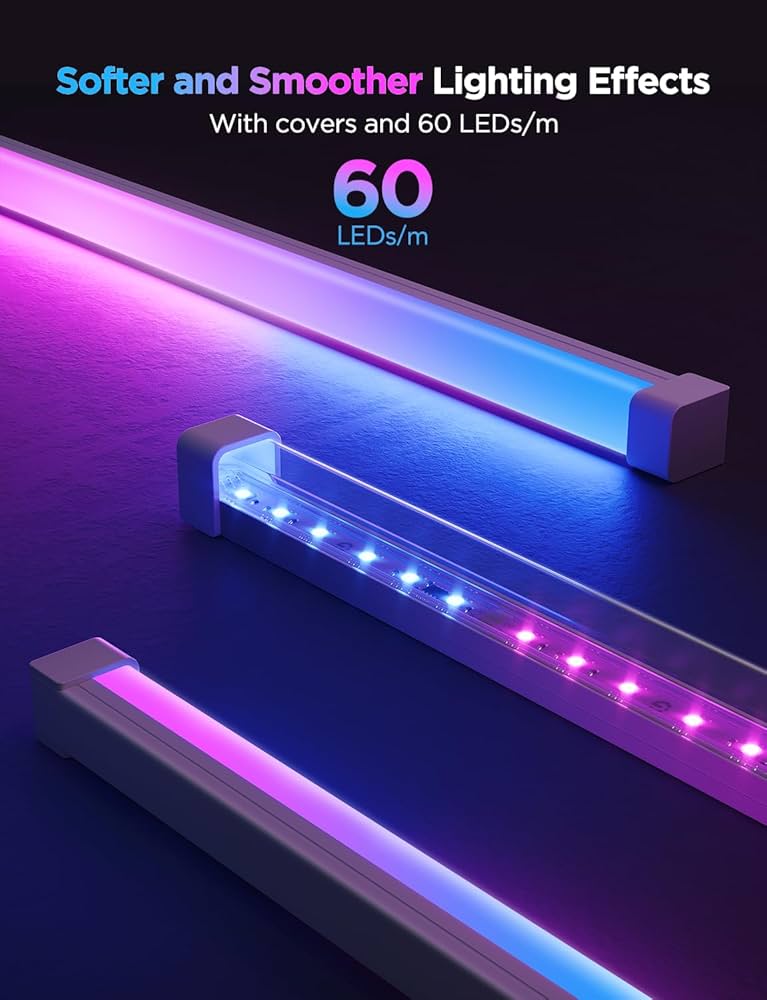 Govee - Smart Glide LED Strips - RGBIC - Google/Alexa + Razer Chroma