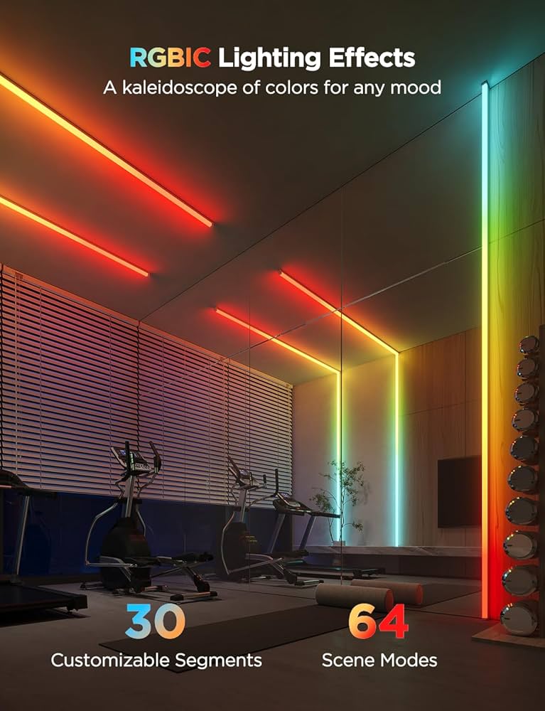 Govee - Smart Glide LED Strips - RGBIC - Google/Alexa + Razer Chroma