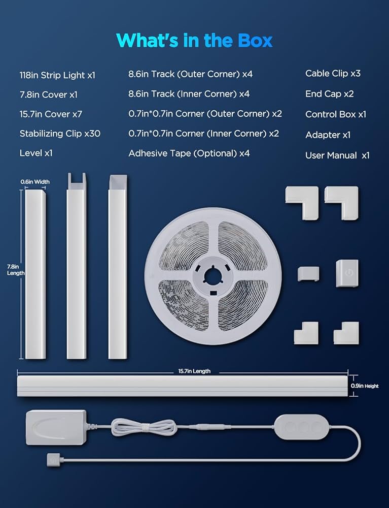 Govee - Smart Glide LED Strips - RGBIC - Google/Alexa + Razer Chroma