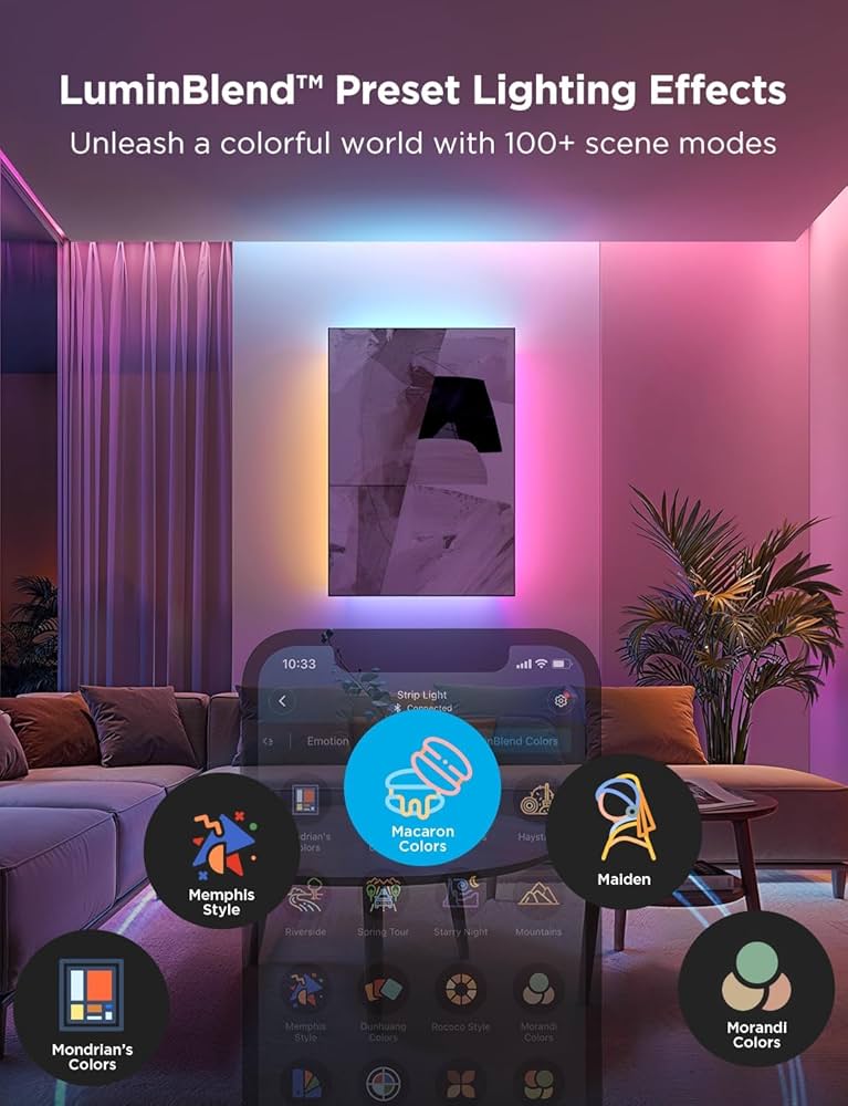 Govee Strips 2 PRO - LuminBlend - 16 Bit Color - Google/Alexa + Razer Chroma