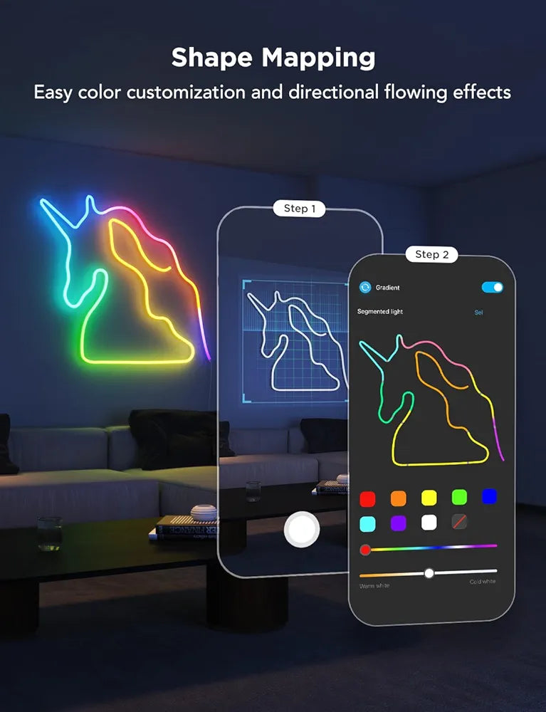 Govee - Smart Neon LED Strips 2 - RGBIC - Google/Alexa + Razer Chroma
