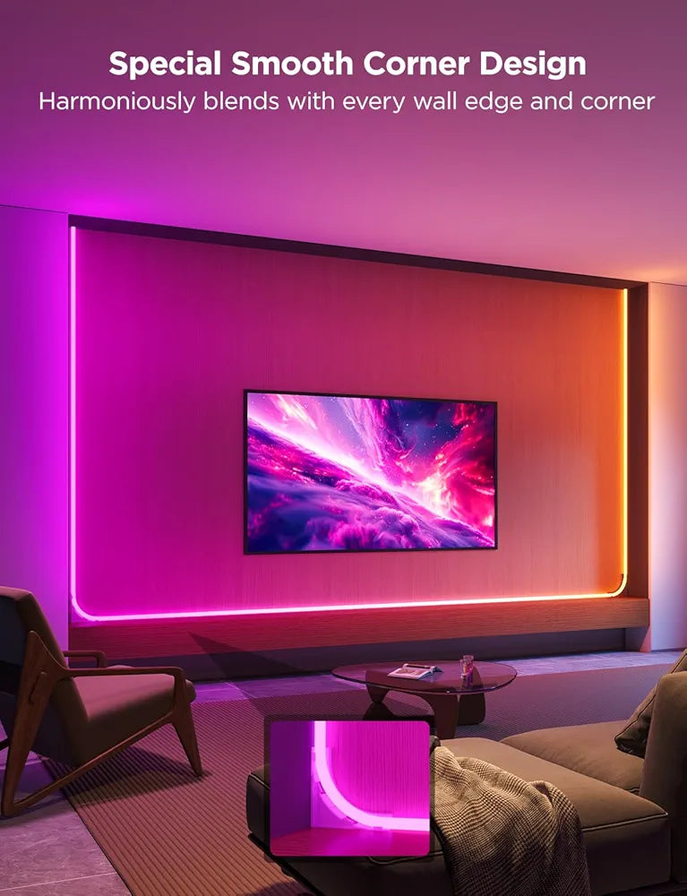Govee - Smart Neon LED Strips - RGBIC - 16.4ft - Google/Alexa + Razer Chroma