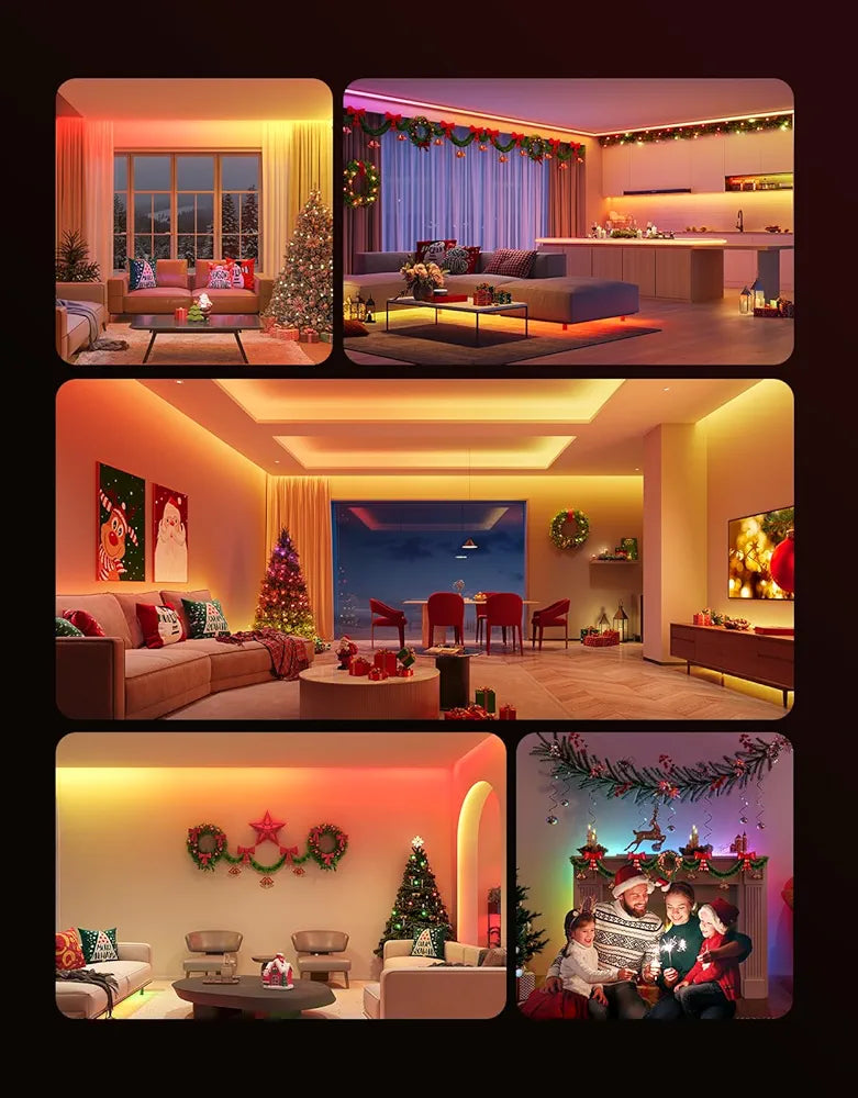 Govee - Smart LED Strips - RGBIC - App - Up to 100 ft