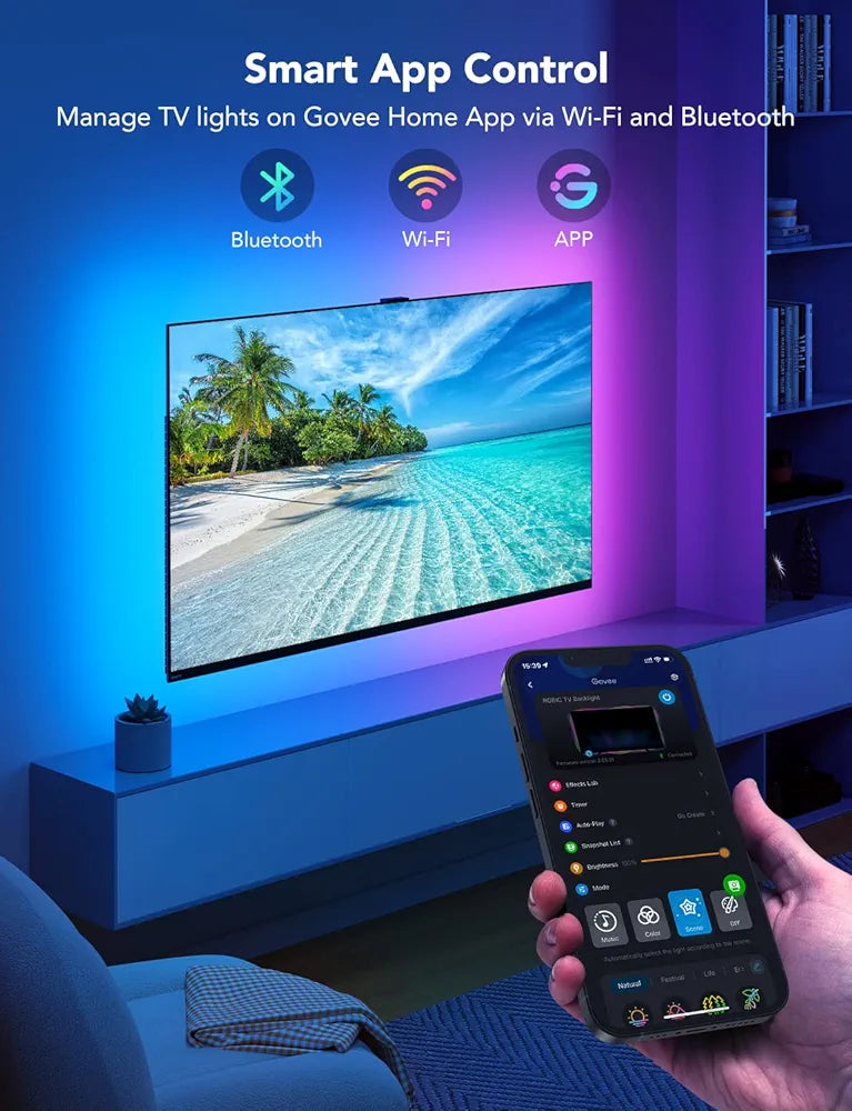 Govee - Smart LED TV Strips - RGBIC - App - 2 Sizes
