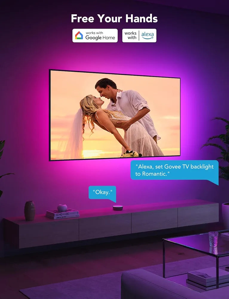 Govee - Smart LED TV Strips - RGBIC - App - 2 Sizes