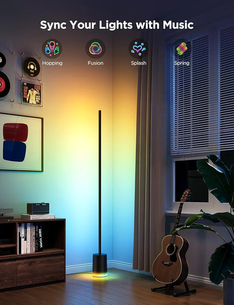 Govee - Smart Corner Floor Lamp 2 - RGBIC - Google/Alexa + Razer Chroma