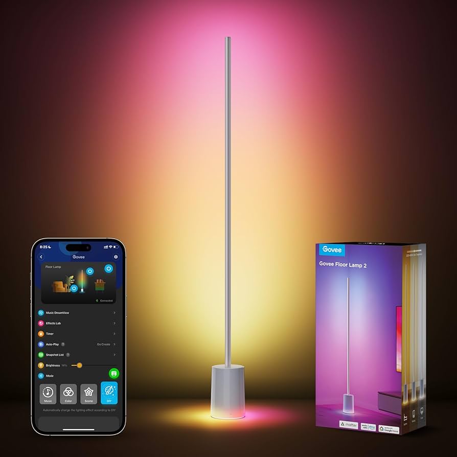 Govee - Smart Corner Floor Lamp 2 - RGBIC - Google/Alexa + Razer Chroma