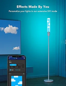 Govee - Smart Cylinder Floor Lamp - RGBICWW - Google/Alexa + Razer Chroma