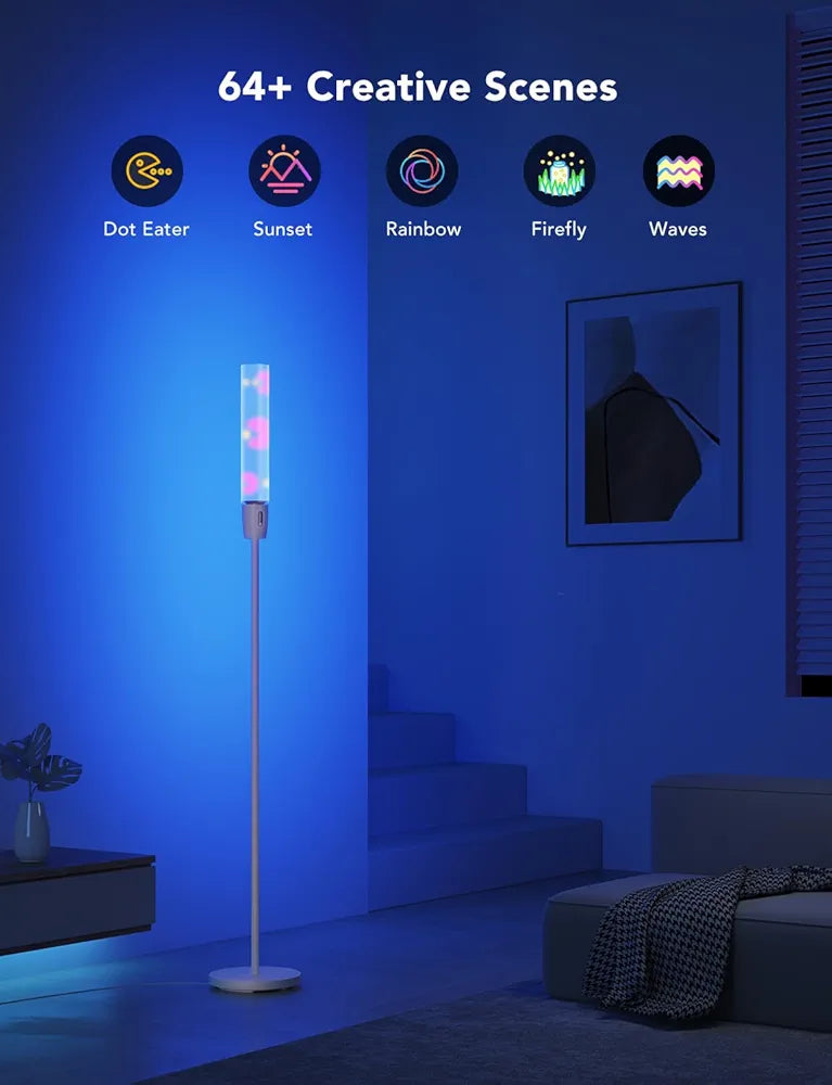 Govee - Smart Cylinder Floor Lamp - RGBICWW - Google/Alexa + Razer Chroma