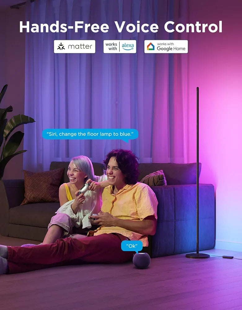 Govee - Smart Corner Floor Lamp - RGBIC - Google/Alexa + Razer Chroma