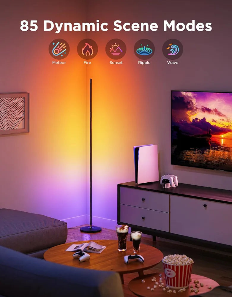 Govee - Smart Corner Floor Lamp - RGBIC - Google/Alexa + Razer Chroma