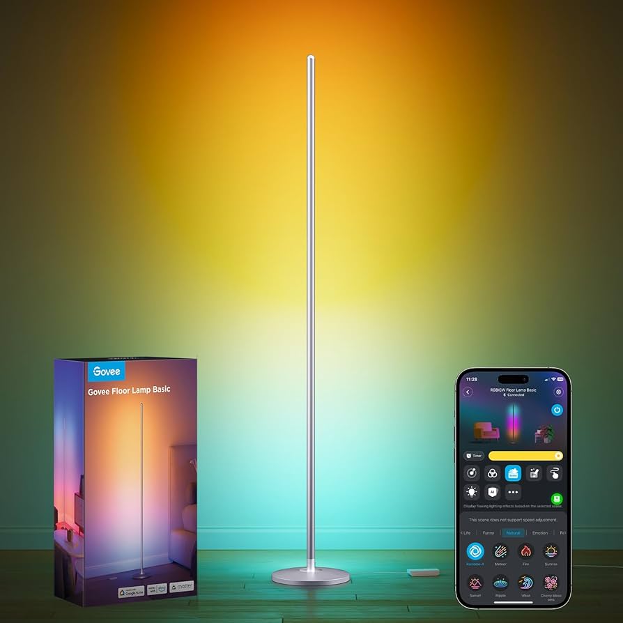 Govee - Smart Corner Floor Lamp - RGBIC - Google/Alexa + Razer Chroma