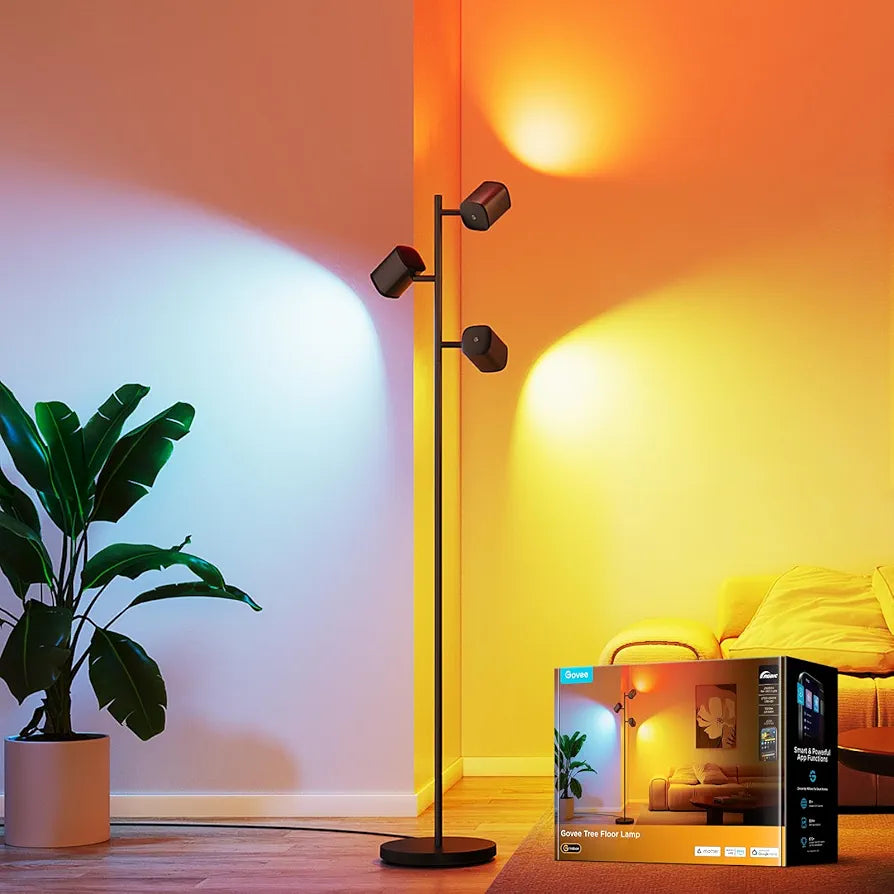 Govee - Smart Tree Floor Lamp - RGBICWW - Google/Alexa + Razer Chroma