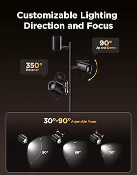 Govee - Smart Tree Floor Lamp - RGBICWW - Google/Alexa + Razer Chroma