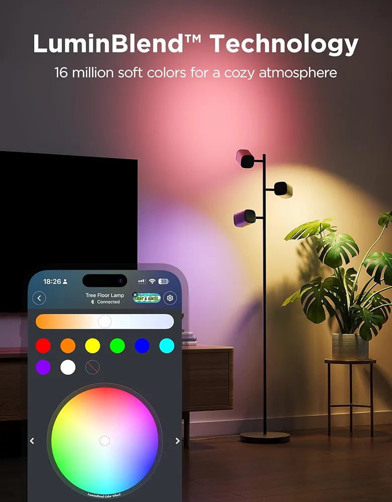 Govee - Smart Tree Floor Lamp - RGBICWW - Google/Alexa + Razer Chroma
