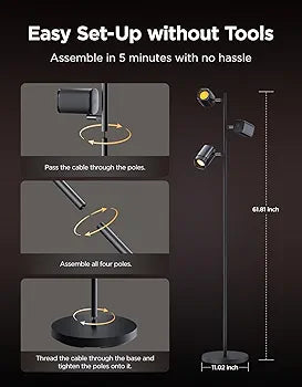 Govee - Smart Tree Floor Lamp - RGBICWW - Google/Alexa + Razer Chroma