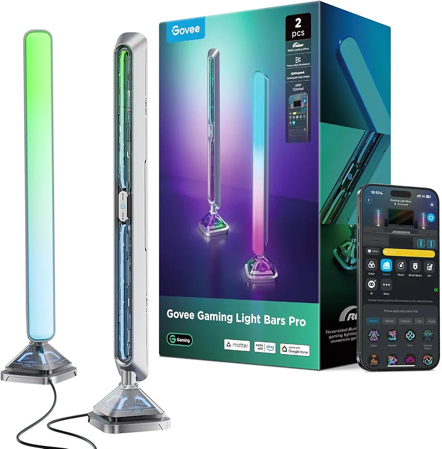 Govee - Smart Gaming Light Bars PRO - RGBICWW - Google/Alexa + Razer Chroma