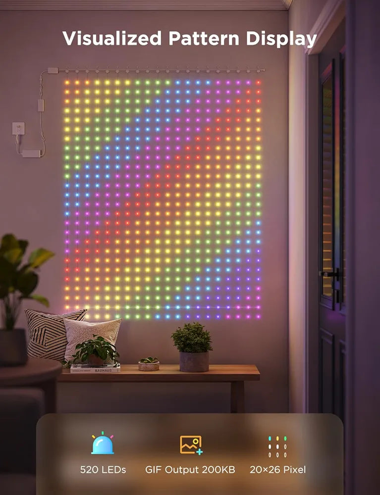 Govee - Smart Curtain Lights 2 - RGBIC - Google/ Alexa + Razer Chroma