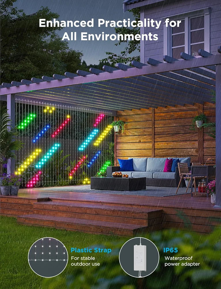 Govee - Smart Curtain Lights 2 - RGBIC - Google/ Alexa + Razer Chroma