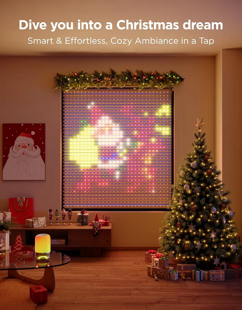 Govee - Smart Curtain Lights PRO - 5.4 ft x 7.7 ft - RGBIC - Google/ Alexa + Razer Chroma