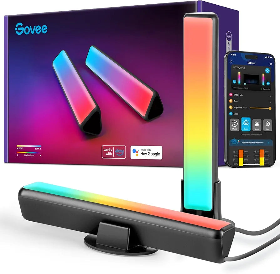 Govee - Smart Light Bars - RGBICWW - Google/Alexa + Razer Chroma