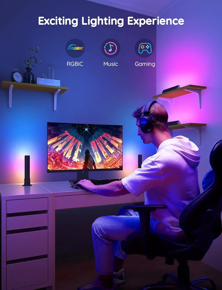 Govee - Smart Light Bars - RGBICWW - Google/Alexa + Razer Chroma