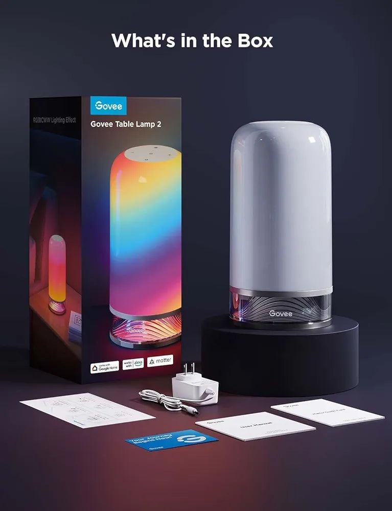 Govee - Smart Table Lamp 2 - RGBICWW - Google/Alexa + Razer Chroma