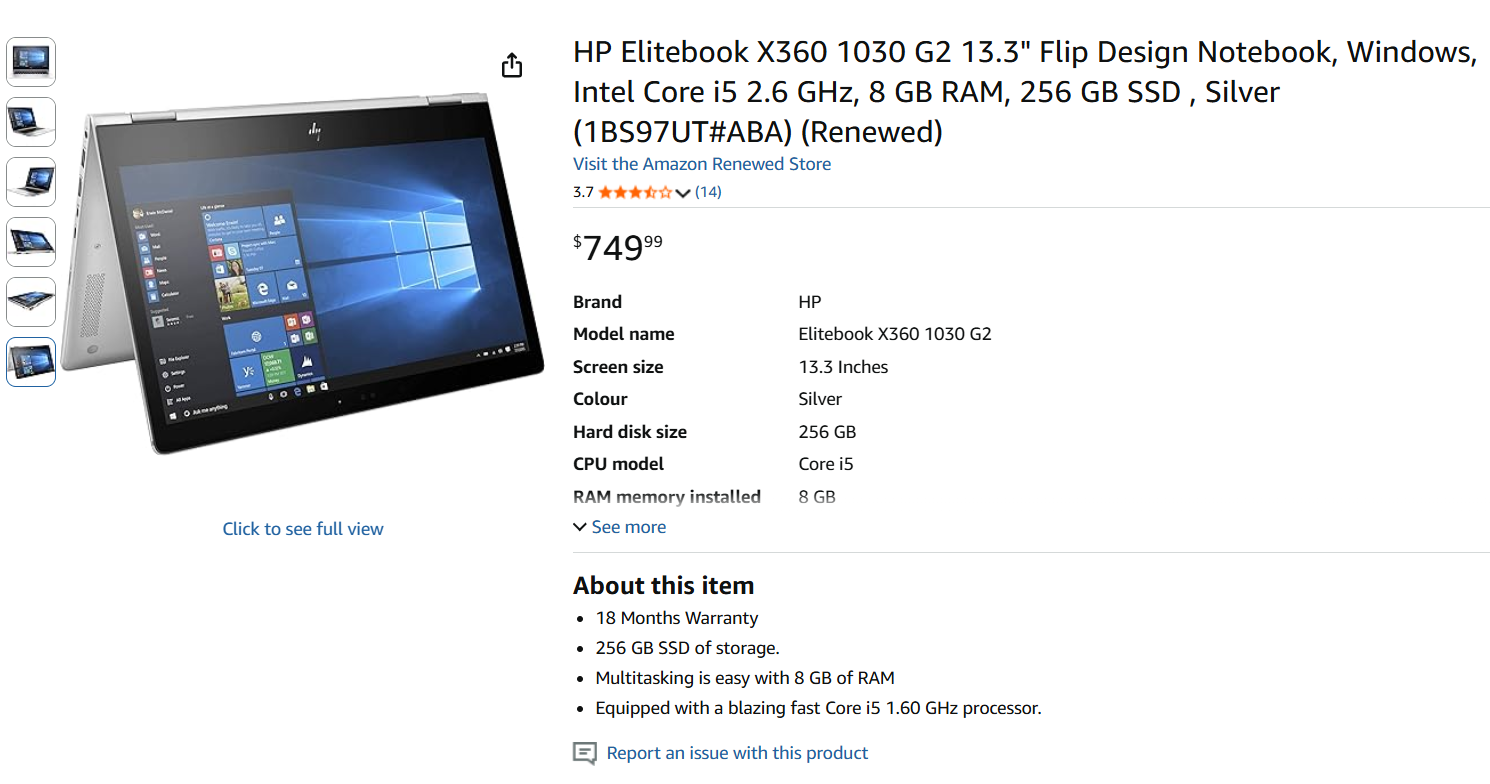 HP Elitebook X360 - 13.3" Business Laptop - TOUCHSCREEN - Fingerprint - LTE (SIM Card)