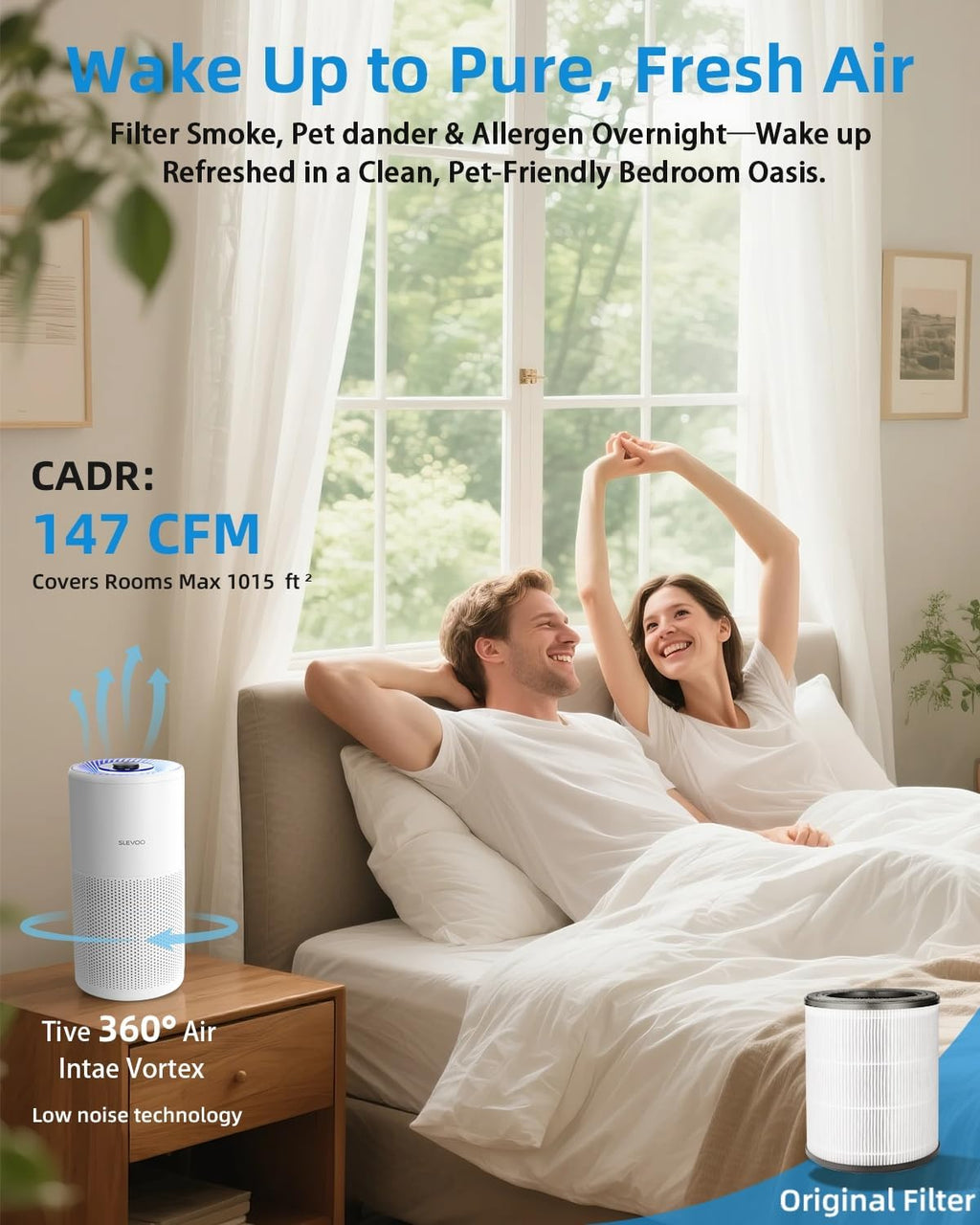 Slevoo - Large Air Purifier - 1092 ft2
