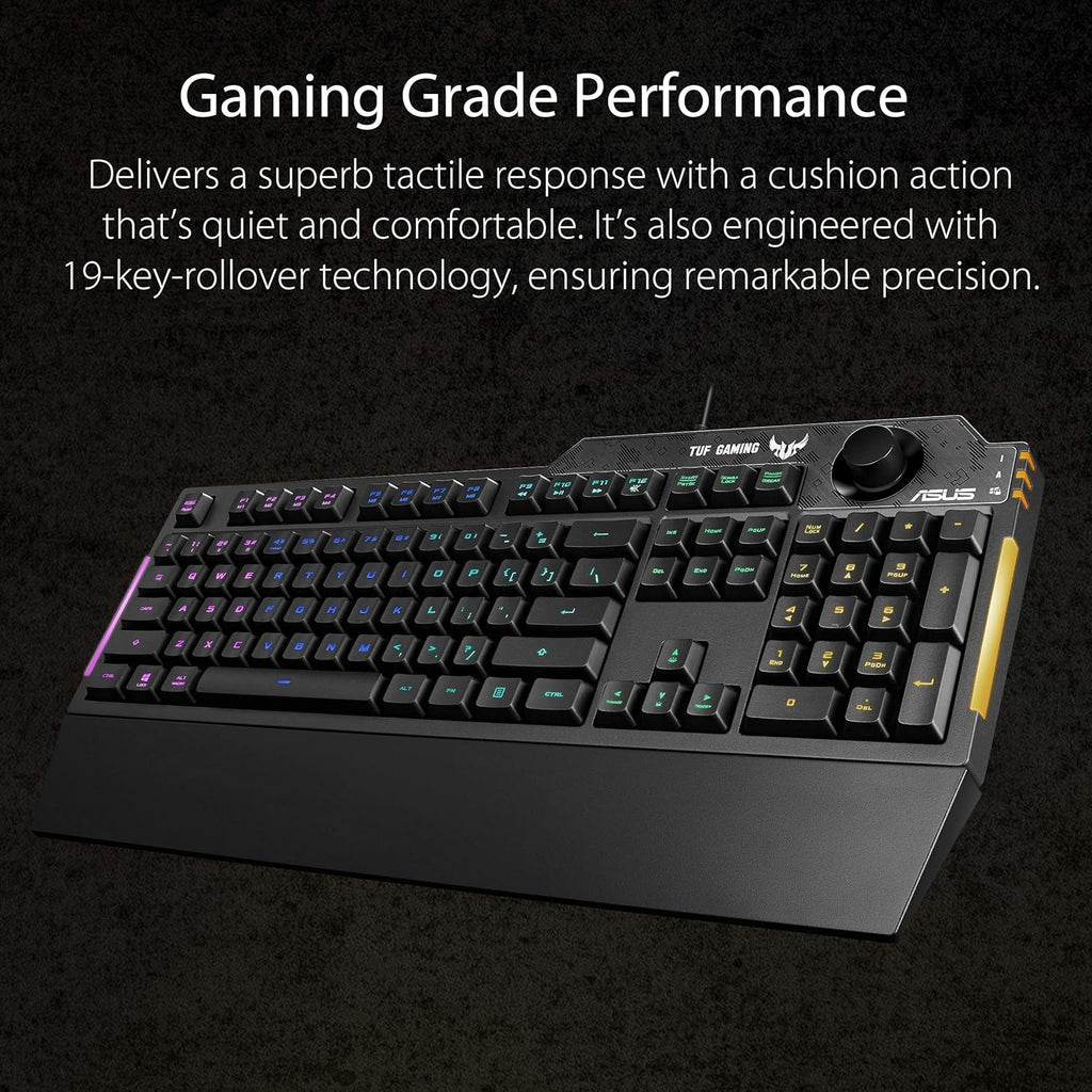 ASUS TUF - RGB Mechanical Gaming Keyboard - Knob