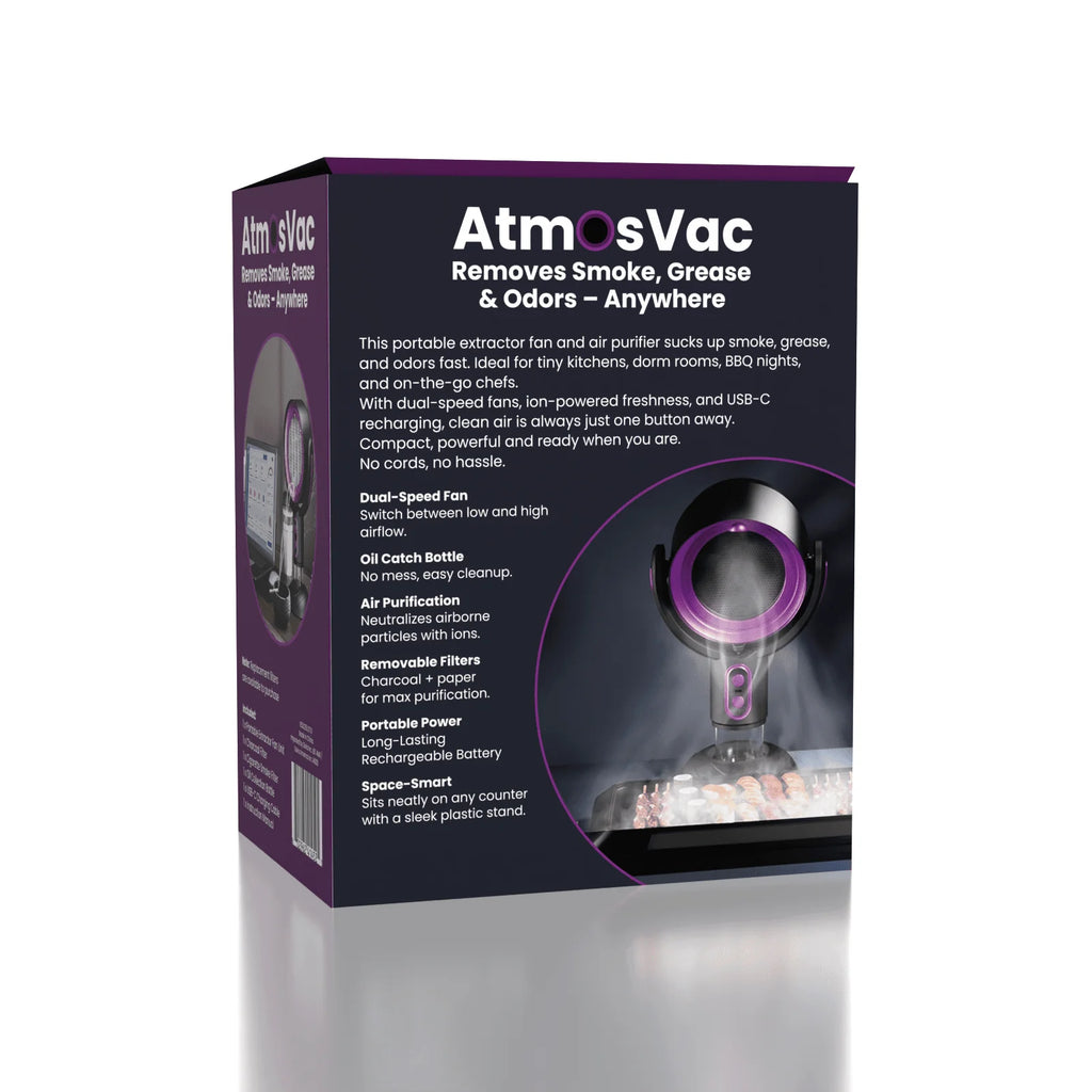 Atmos Vac - Portable Extractor Vent Fan for Kitchen Odors