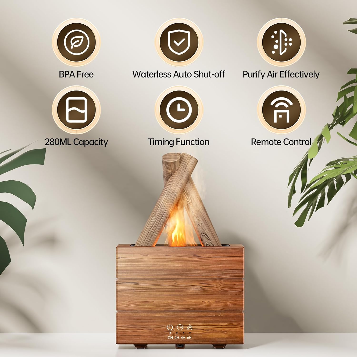 Bonfire - RGB Humidifier + Aroma Diffuser - REMOTE - 300 ML