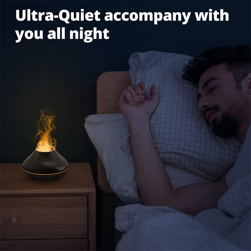 Kinscoter - Fire Bowl - RGB Flame Humidifier + Aroma Diffuser - 250 ML