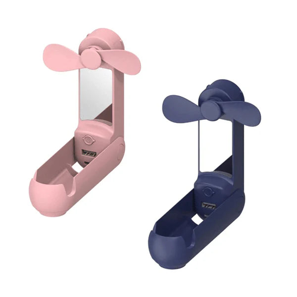 Cool Chill - Handeheld Mini Fan + Phone Stand + Mirror - 2 Colors