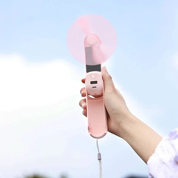 Cool Chill - Handeheld Mini Fan + Phone Stand + Mirror - 2 Colors