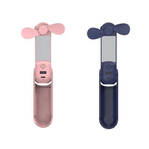 Cool Chill - Handeheld Mini Fan + Phone Stand + Mirror - 2 Colors