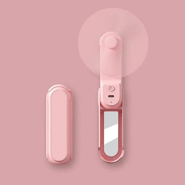 Cool Chill - Handeheld Mini Fan + Phone Stand + Mirror - 2 Colors