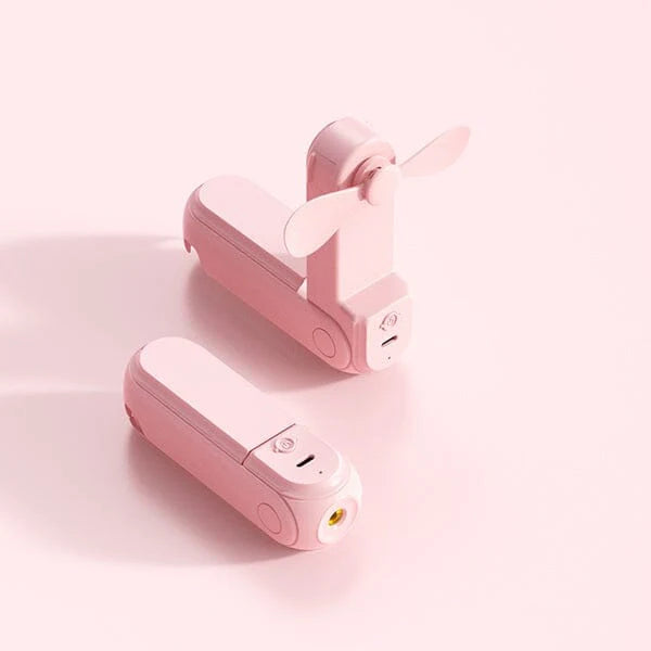 Cool Chill - Handeheld Mini Fan + Phone Stand + Mirror - 2 Colors