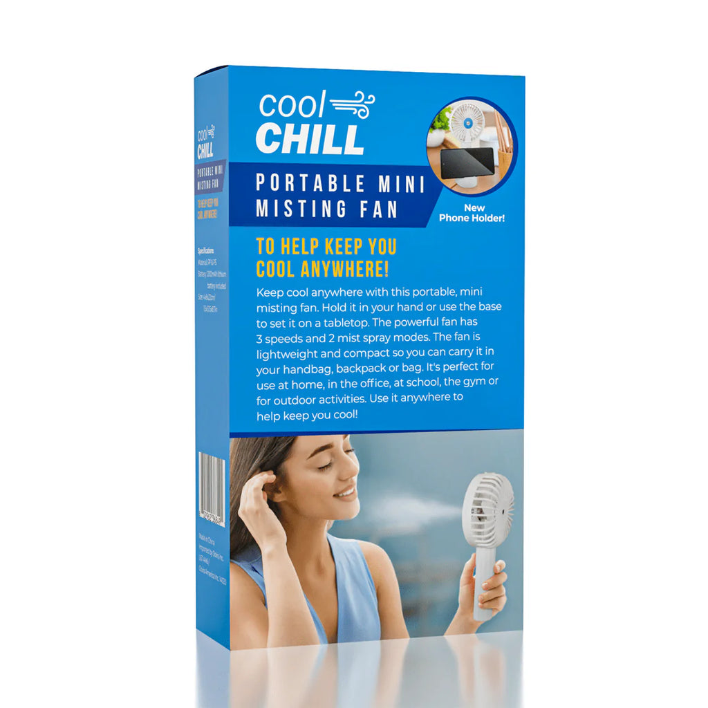 Cool Chill - Portable Misting Fan + Phone Stand