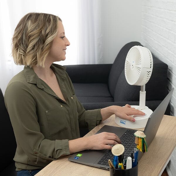 Cool Chill - Telescopic Rotating Misting Fan - Air Cooler