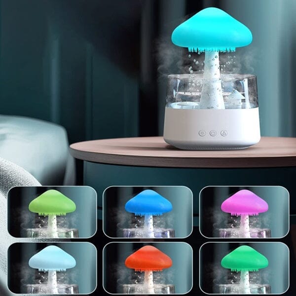 Esencia Serene Mist - Large Rain Cloud / Mushroom - RGB Humidifier + Aroma Diffuser - REMOTE - 800 ML