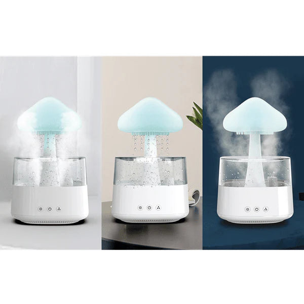 Esencia Serene Mist - Large Rain Cloud / Mushroom - RGB Humidifier + Aroma Diffuser - REMOTE - 800 ML